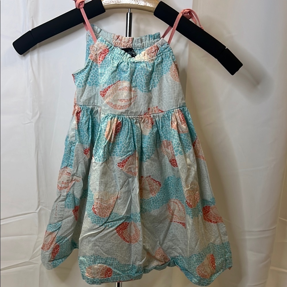 💖**Host Pick**💖 Pink and Green Ruffled Ruched Sundress with Spaghetti Straps